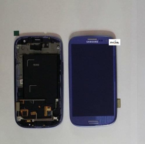 Galaxy S3 i9300 Complete LCD Display frame Ceramic Blue.