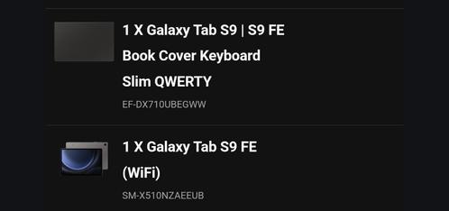 Galaxy tab 9fe 256 gb 8gb grijs helemaal als nieuw