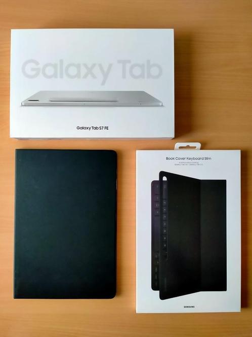Galaxy Tab S7 FE - 128GB Silver  Inclusief Book Cover amp Boo