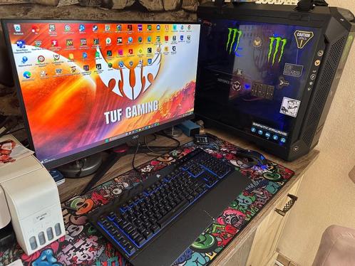 Gaming pc RTX 3060 I9-11900K monitor toetsenbord en muis