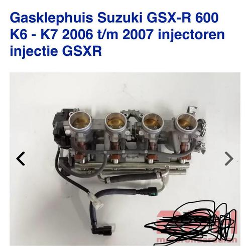 Gasklephuis Suzuki GSX-R 600 k6 - k7 injectie