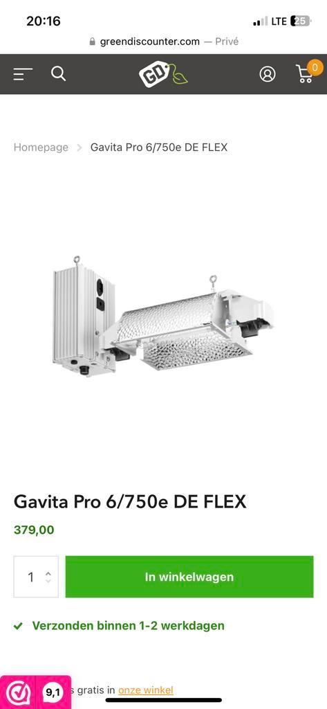 Gavita Pro 6750e  kweeklamp 600watt - 1000w