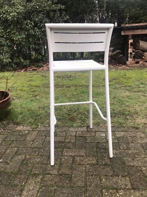 Geanodiseerde barstoelen hangtafelstoelen, wit