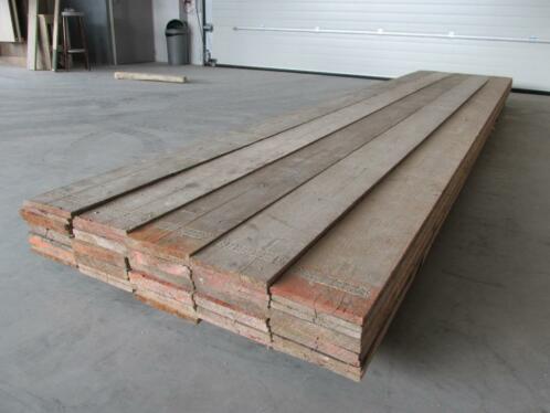 Gebruikt Steigerhout 13mm  dun  Ideaal voor vloer-wand