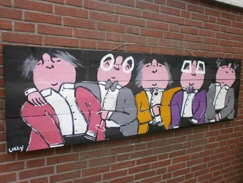 Geef ons nog een druppiedikke mannenlillytuin schilderij