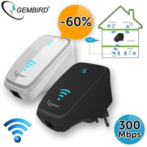 Gembird wifi versterkerrepeater  19,95 (-60 korting)