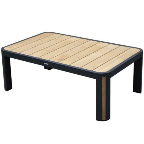 Geneva lounge tuintafel aluminium antraciet teak