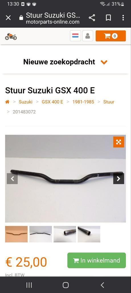 Gevraagd origineel stuur Suzuki gsx400e