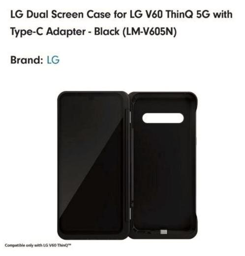 Gevraagddual screen case voor lg v60 thinq 5g black smartph