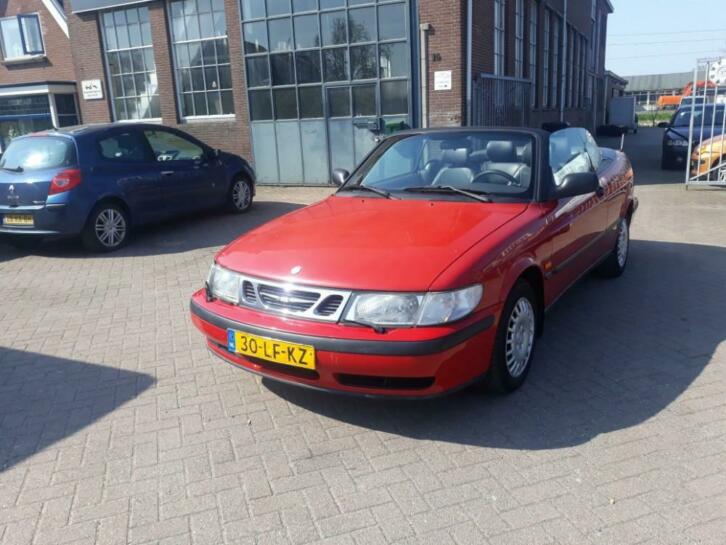 Geweldige Saab 9-3 2.0 I Cabrio 1998 Rood  APK april 2020