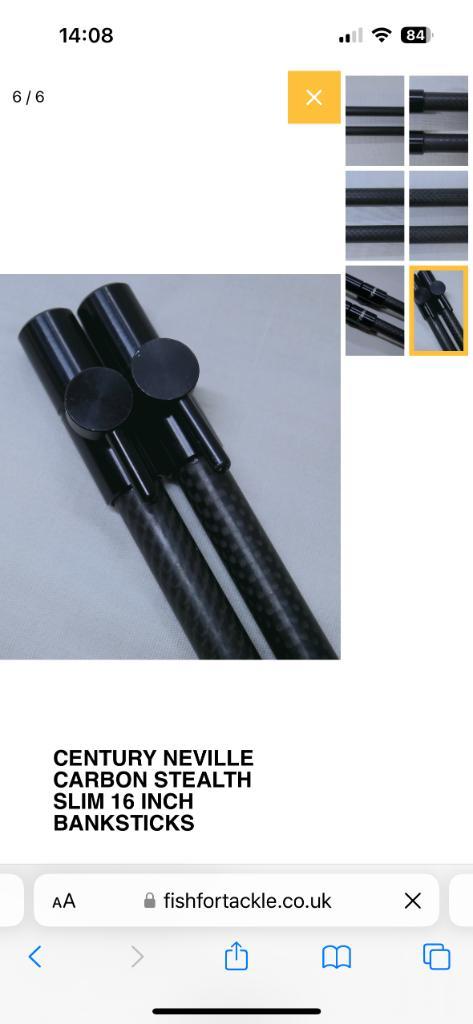 GEZOCHT. century neville carbon stealth slim banksticks