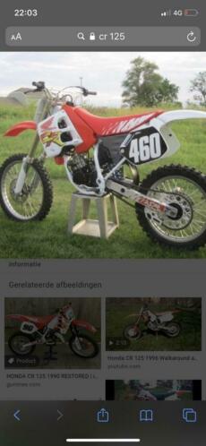 gezocht  honda cr 125 , cr250 ,Cr500