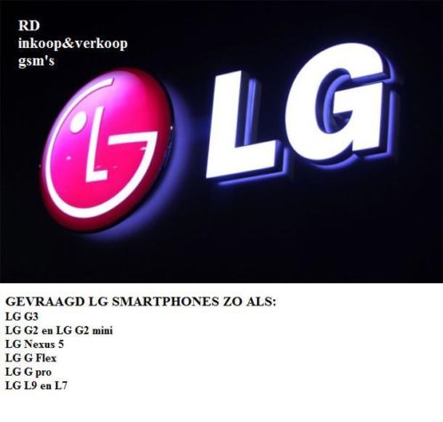 Gezocht LG G3LG G2LG G2 MiniLG Nexus 5LG G Flex