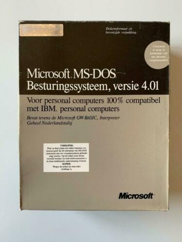 Gezocht MS-DOS 4.01 Nederlandse versie 3,5 inch diskettes.