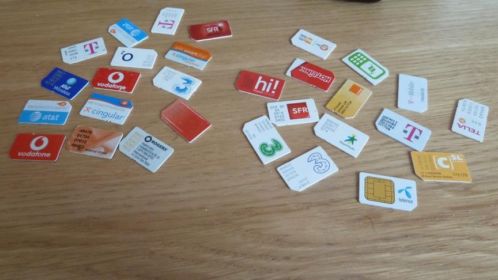 Gezocht partij simkaarten zonder beltegoed