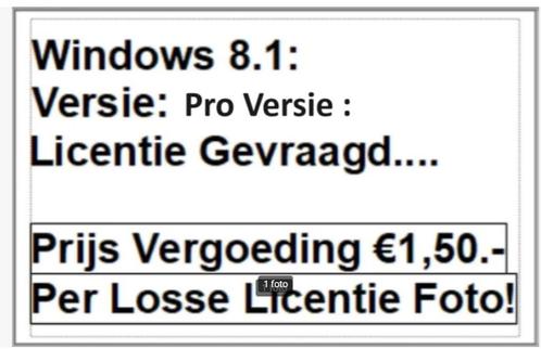 Gezocht Windows 8.1 Prof Licentie Ik Geef 1,50 P.St