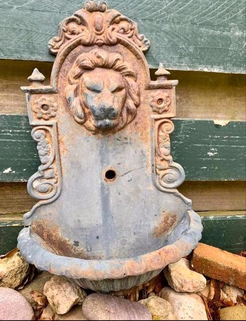 Gietijzer leeuwenkop tuin ornament fonteintje
