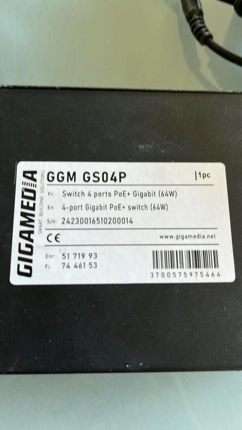 Gigamedia switch 4 ports PoE Gigabit (64E)