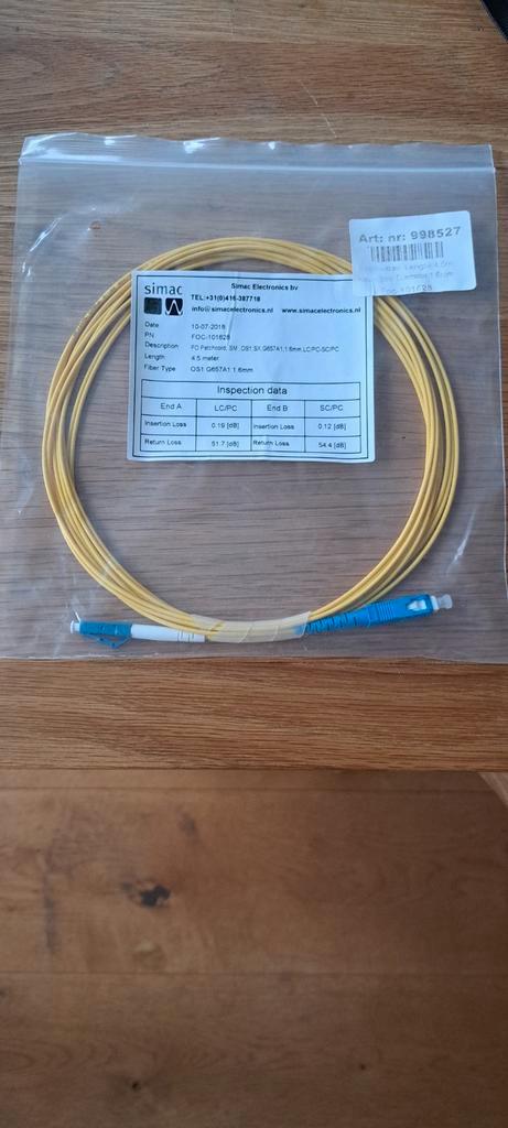 Glasvezel kabel patchwork 4.5m