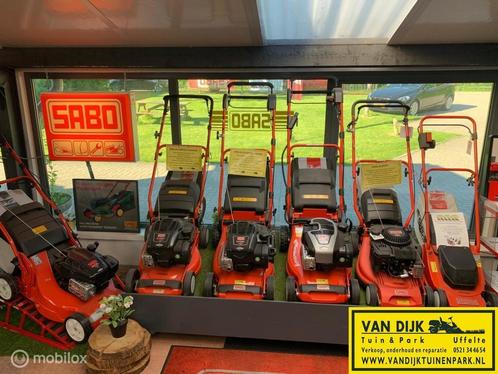 Gloednieuwe SABO grasmachines. Vanaf 439 3 jaar garantie