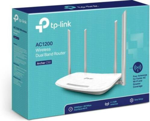 Gloednieuwe TP-Link Archer C50 - Dual-Band Wifi Router