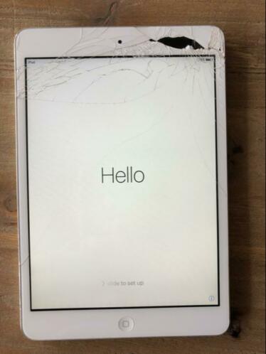 Goed werkende iPad mini met gebroken glas