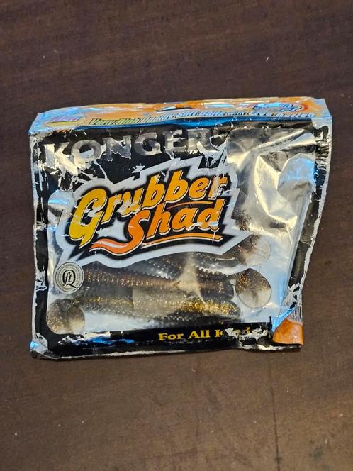 Goede kwaliteit KONGER GRUBBER SHAD zakjes a 5 stuks 12cm