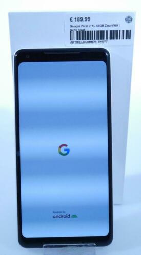 Google Pixel 2 XL 64GB ZwartWit  Nette staat