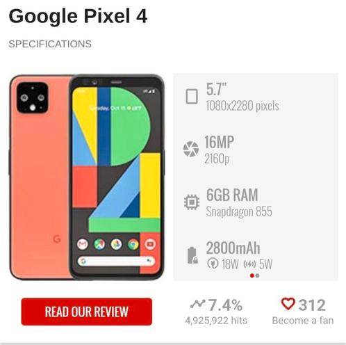 Google pixel 4 128 GB WIT