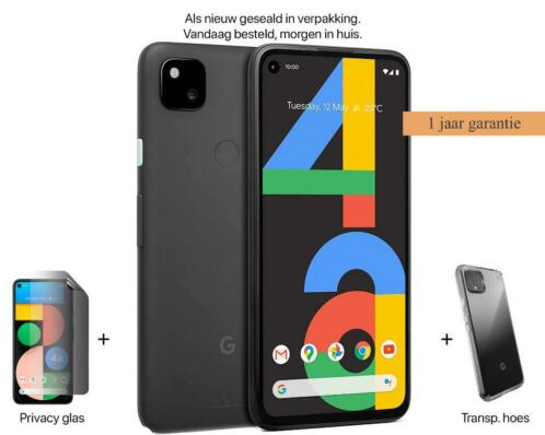 Google Pixel 4a 128GB  geseald  privacy glas  hoesje