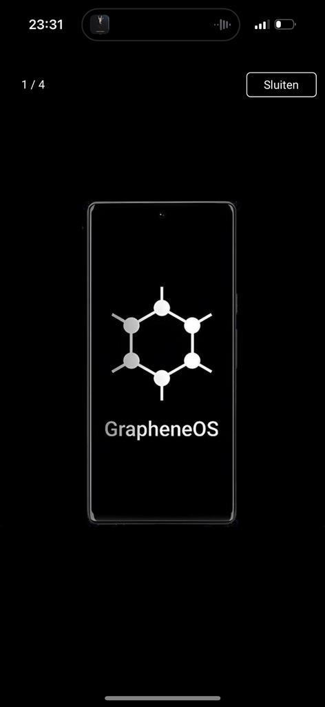 Google pixel 6a met GrapheneOS software genstalleerd