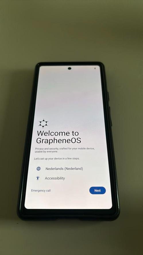 Google Pixel 6A met GrapheneOS, veiligste manier gecodeerd