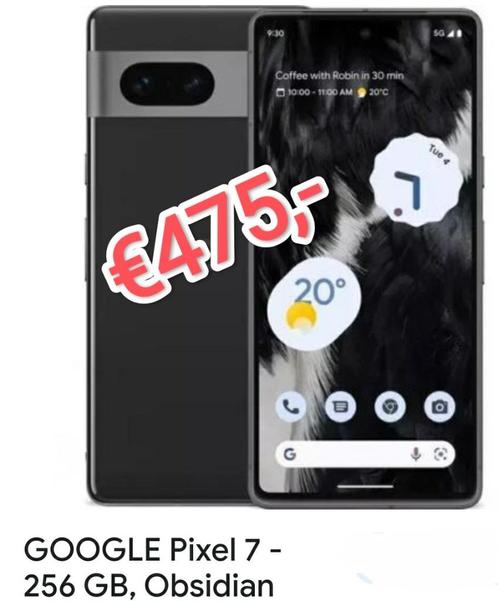 Google Pixel 7 256gb zwart incl hoesje