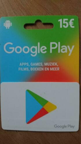 Google Play Gift Card saldo 15 euro