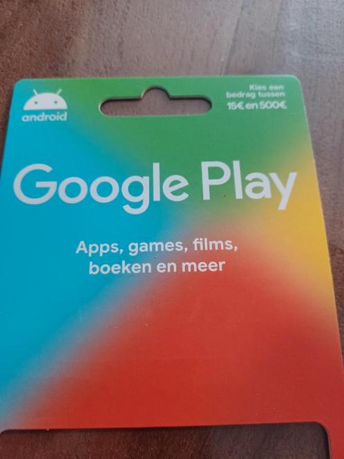 Google play kaart met 20 euro tegoed
