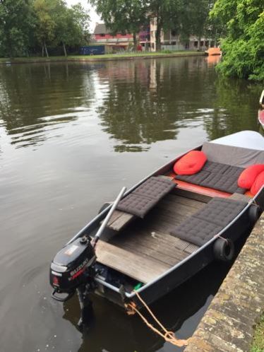 Grachtenboot, sloep met 6pk suzuki 4 takt bm