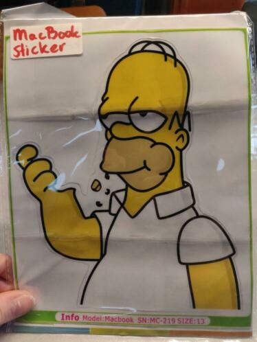 Grappige Homer Simpson MacBook sticker