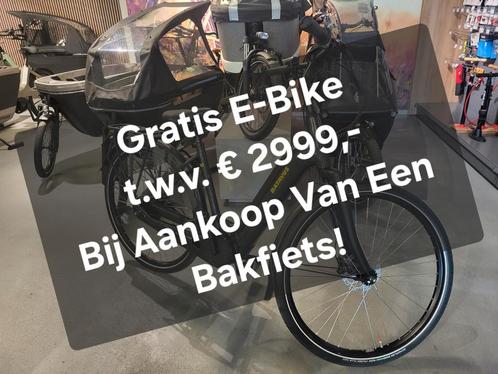 Gratis E-Bike T.W.V.  2999,- Bij Aankoop Van Een Bakfiets