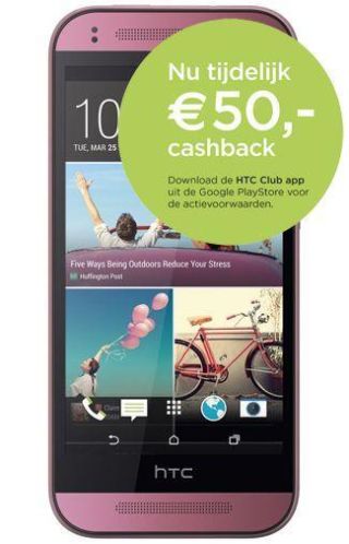 Gratis HTC One Mini 2 Pink bij abonnement van  24 pm