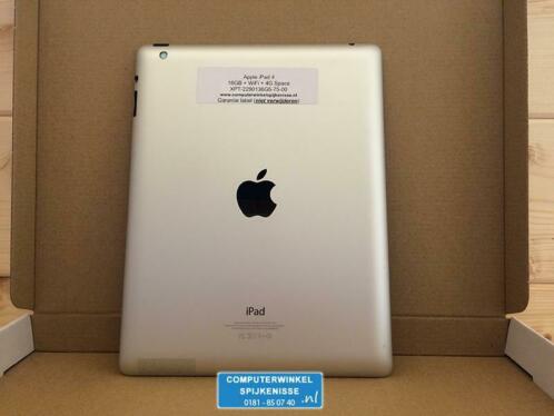 Gratis iPad standaard Apple iPad 4 Zwart 16GB WiFi  Garan