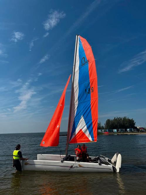 Grootzeil en fok van nacra 4.5 catamaran