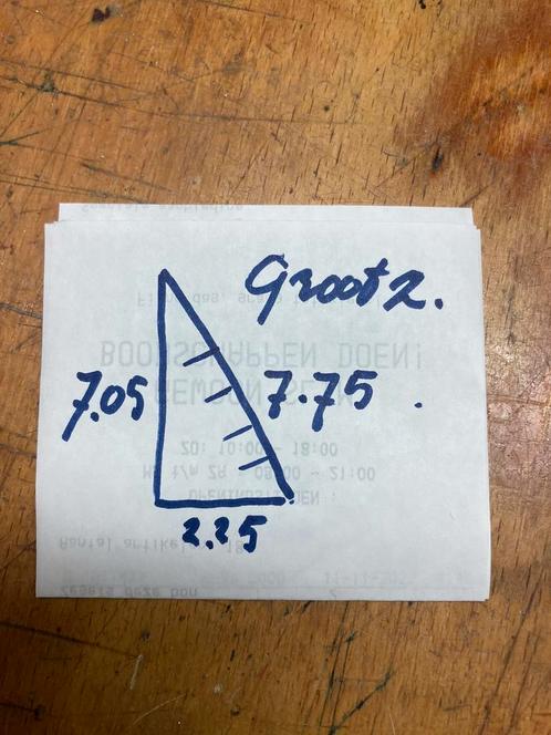 Grootzeil voor zeiljacht 25 tot 27 foot