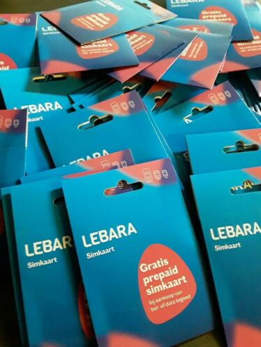 Grote partij Lebara Prepaid Simkaarten (250 stuks)