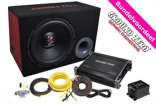 Ground Zero 12.300X-II Subwoofer  Versterker Bass Bundelset