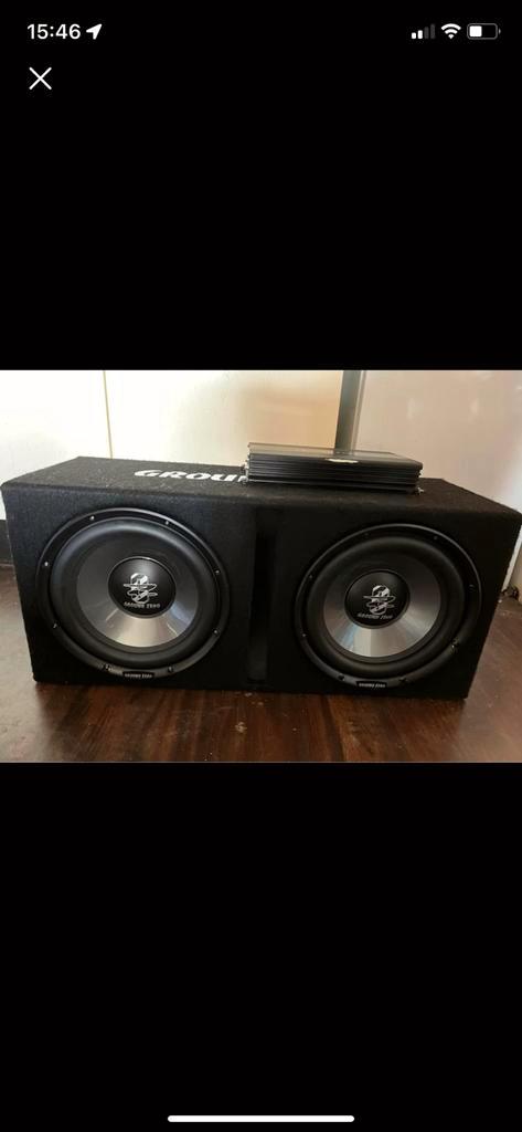 Groundzero subwoofer met toebehoren