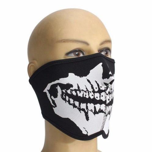 Half Face Mask Scary Skull Sport Terugkeerbare Fietser Sk...