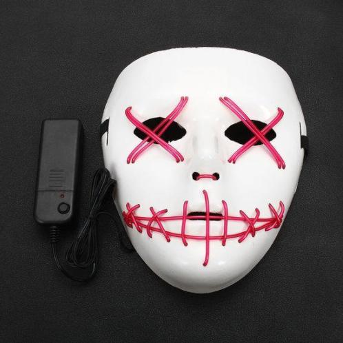 Halloween Light Up Purge 034Stitched034 El Wire LED Masker Sk...