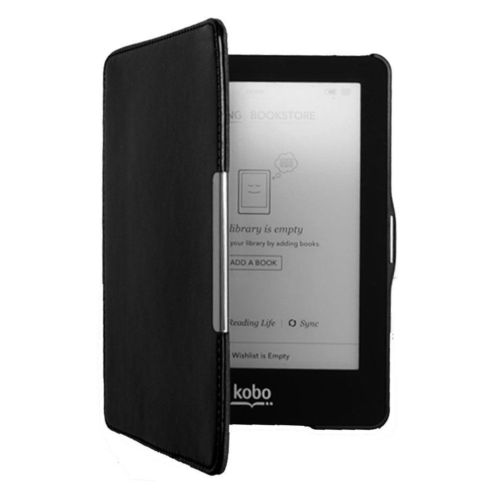 Hard shell cover hoes (zwart) voor Kobo Glo met auto sleep