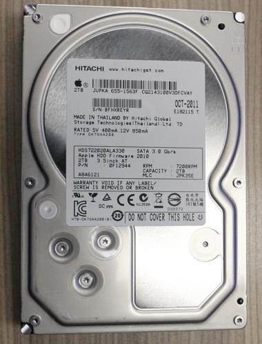 Harddisken Intern 3,5 inch 2 TB Apple-Hitachi