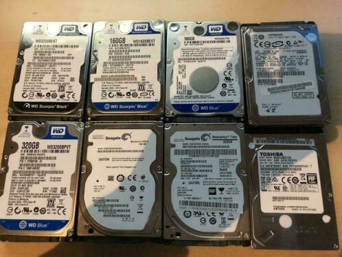 Harde schijven voor laptops, 160GB tm 500GB SATA